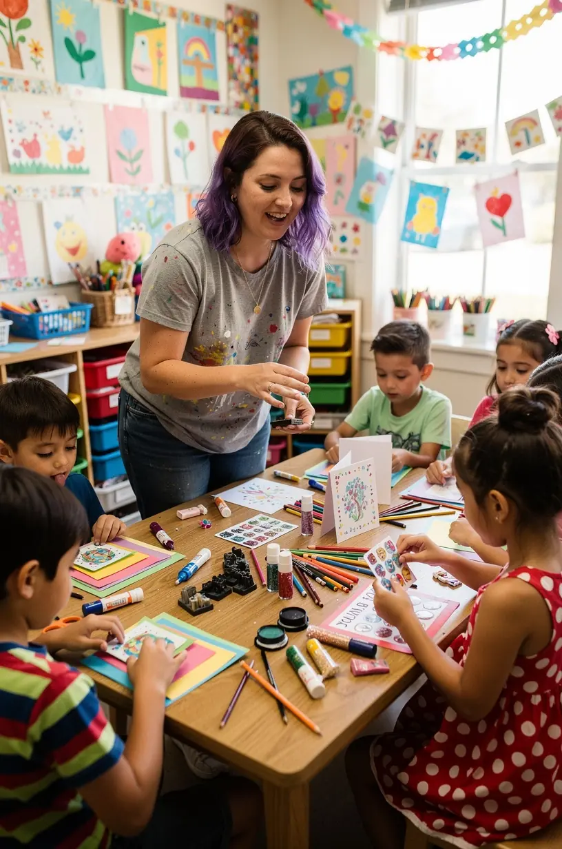 Collaboration techniques in DIY crafting workspace